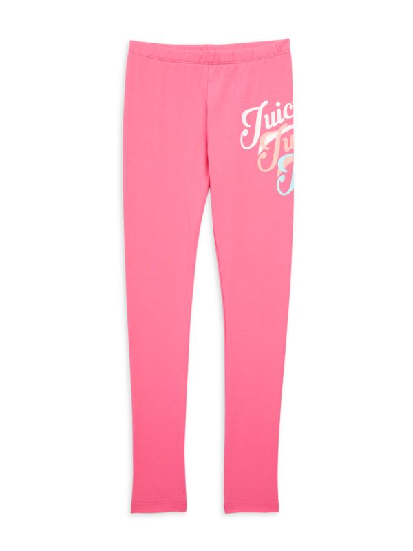 Juicy Couture Girl's Script Logo Leggings